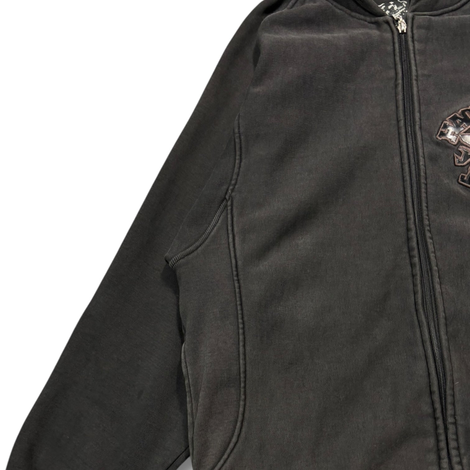 00s Zip up heavy Hoodie Rubber Wappen