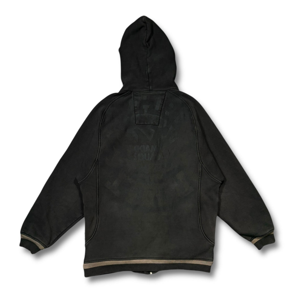 00s Zip up heavy Hoodie Rubber Wappen