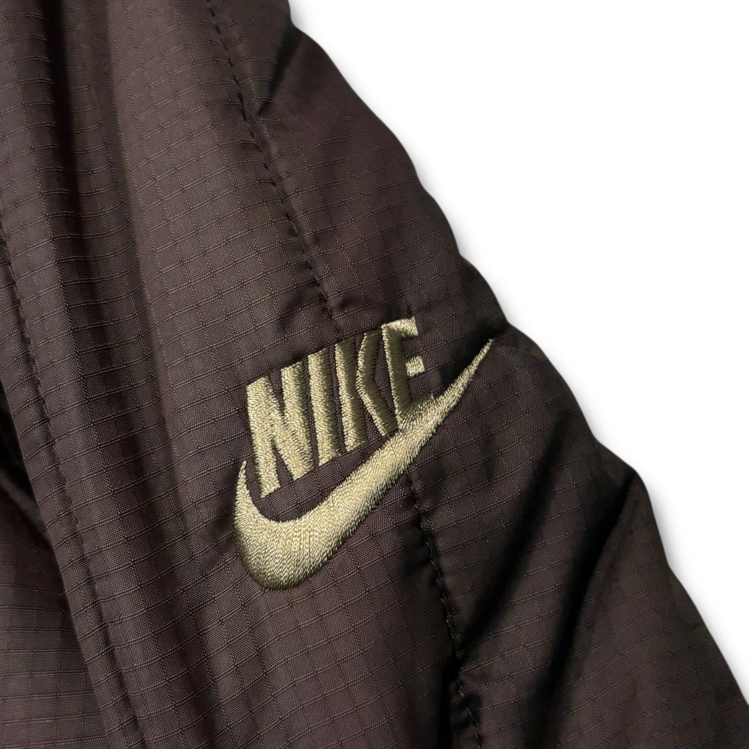 00s Nike Puffer Hooded Jaket / embroided / corduroy