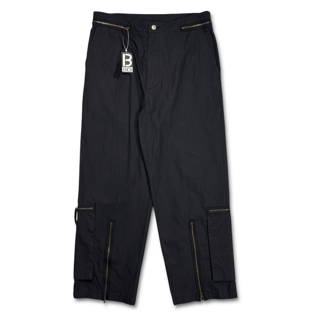00s Vivienne Westwood Zip Parachute Pants Black