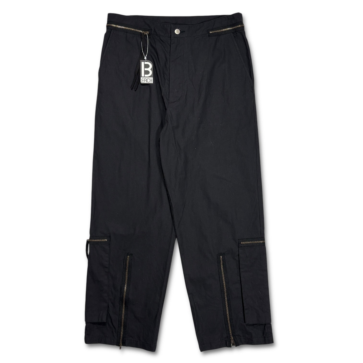 00s Vivienne Westwood Zip Parachute Pants Black