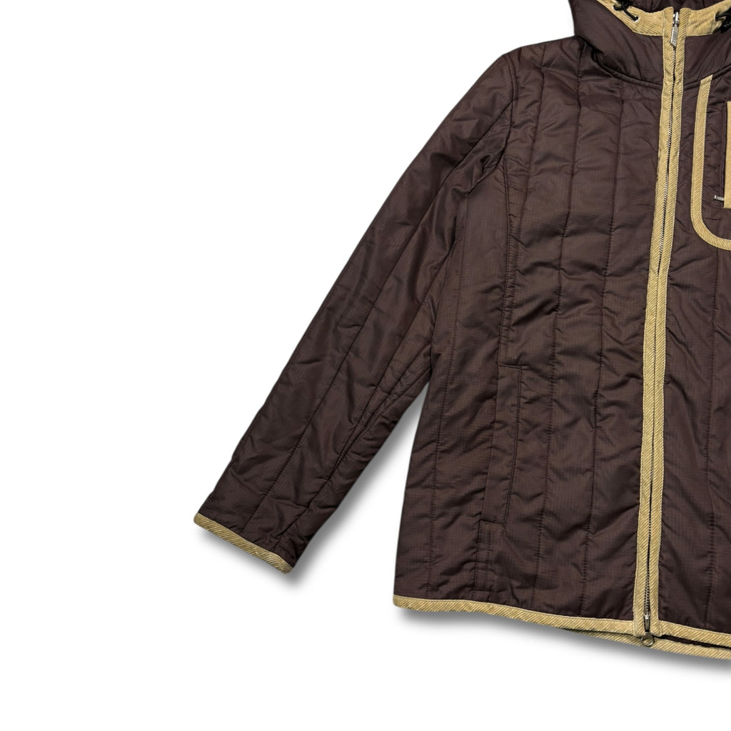 00s Nike Puffer Hooded Jaket / embroided / corduroy