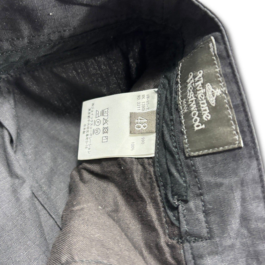 00s Vivienne Westwood Zip Parachute Pants Black