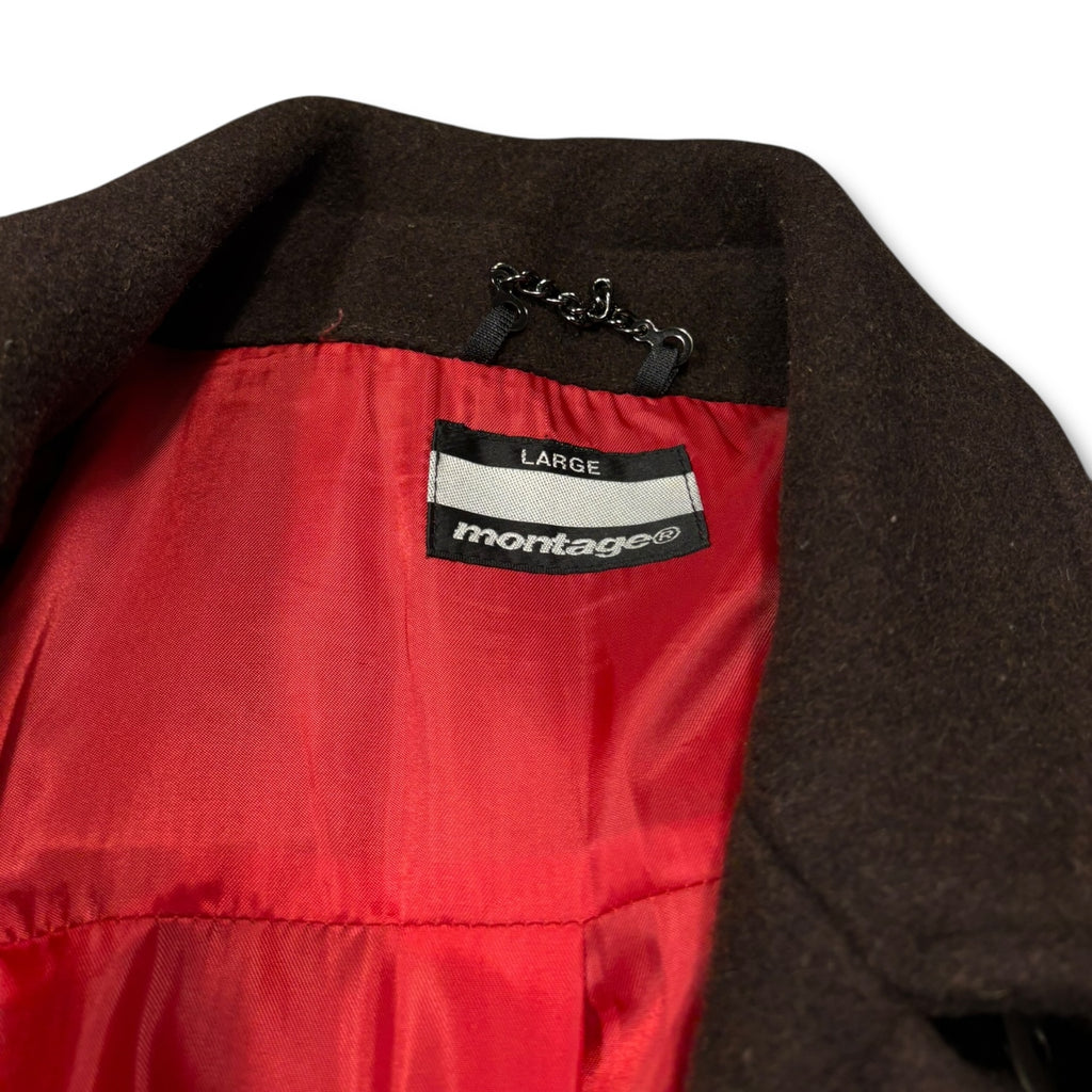 00s Montage Wool Coat Brown Double Button