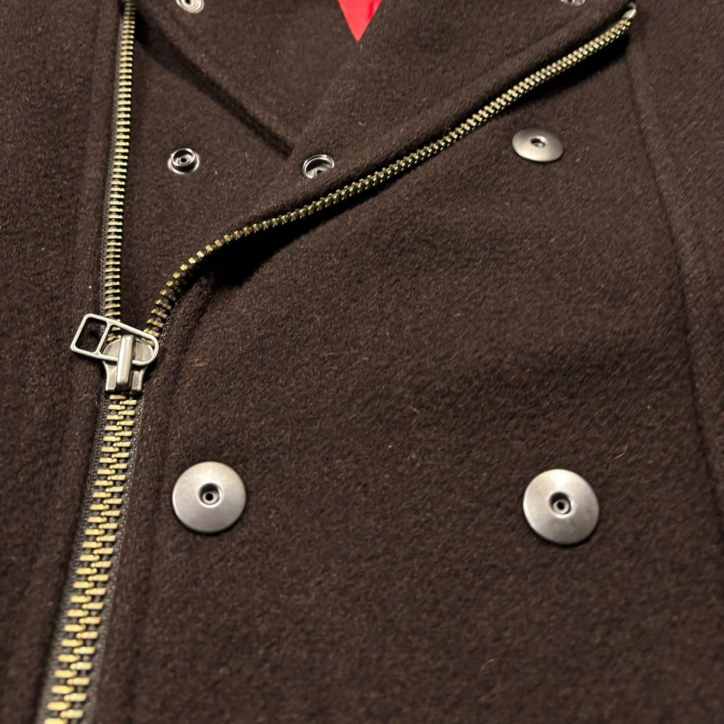 00s Montage Wool Coat Brown Double Button