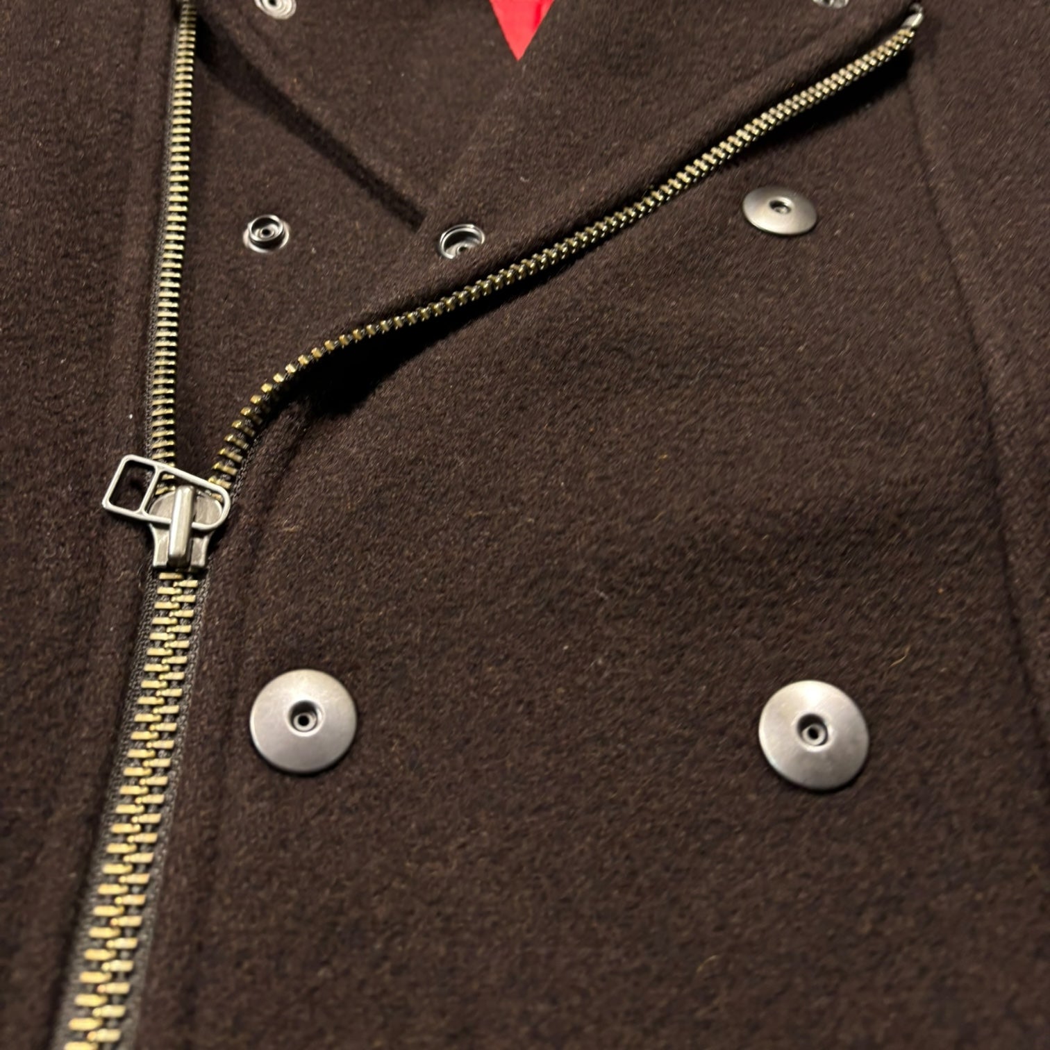 00s Montage Wool Coat Brown Double Button