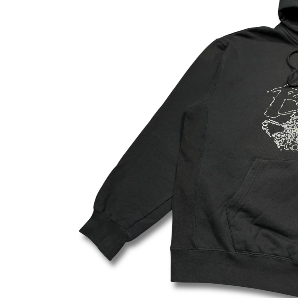90s BALANCEWEARDESIGN Graffic Hoodie Black