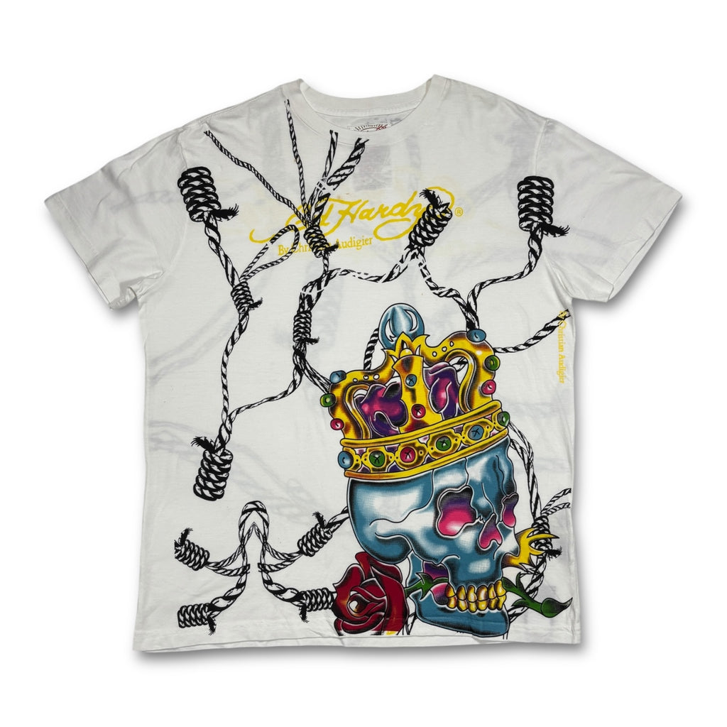 00s Ed Hardy Dead Stock Tee White