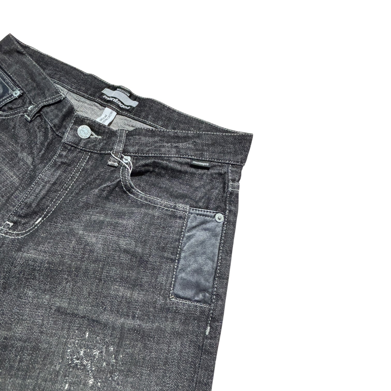 00s Montage Black denim damaged