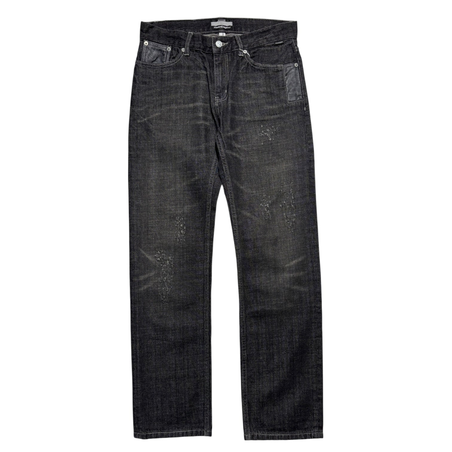 00s Montage Black denim damaged