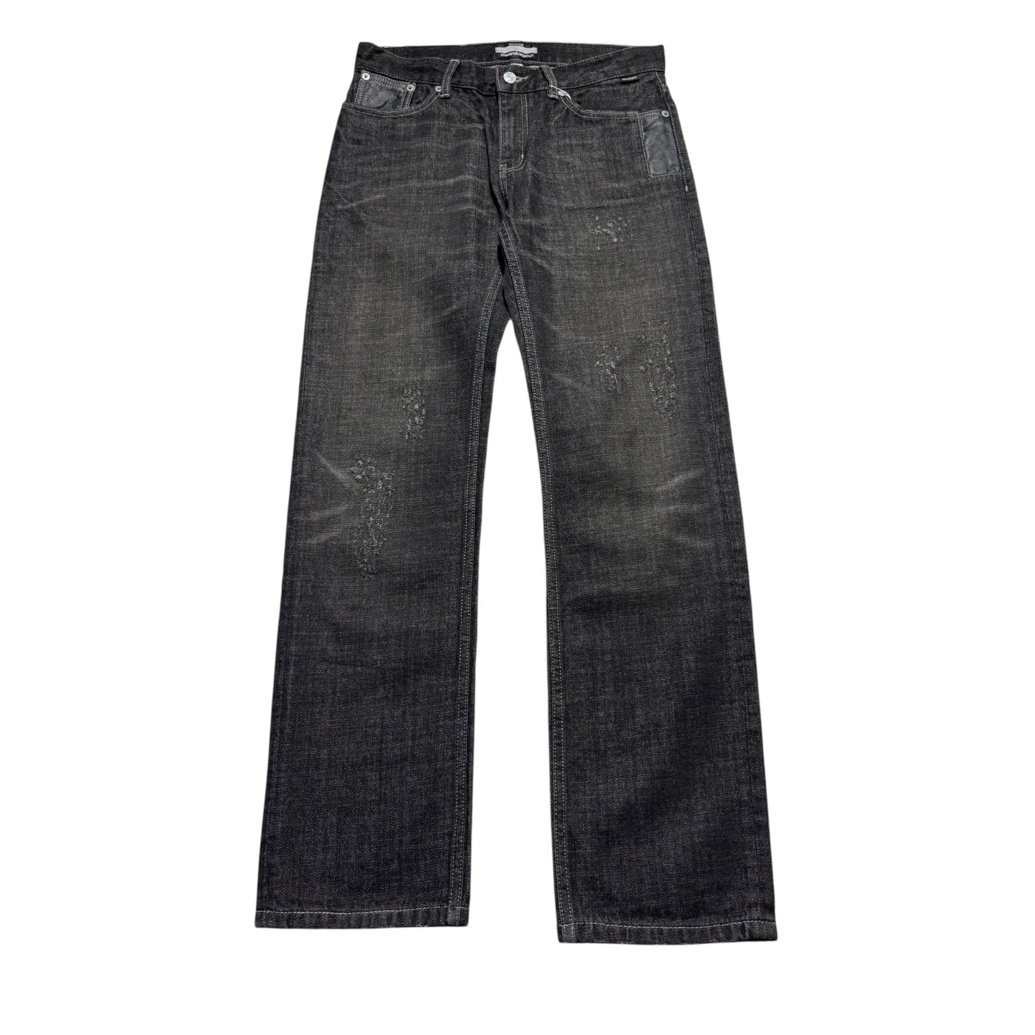 00s Montage Black denim damaged