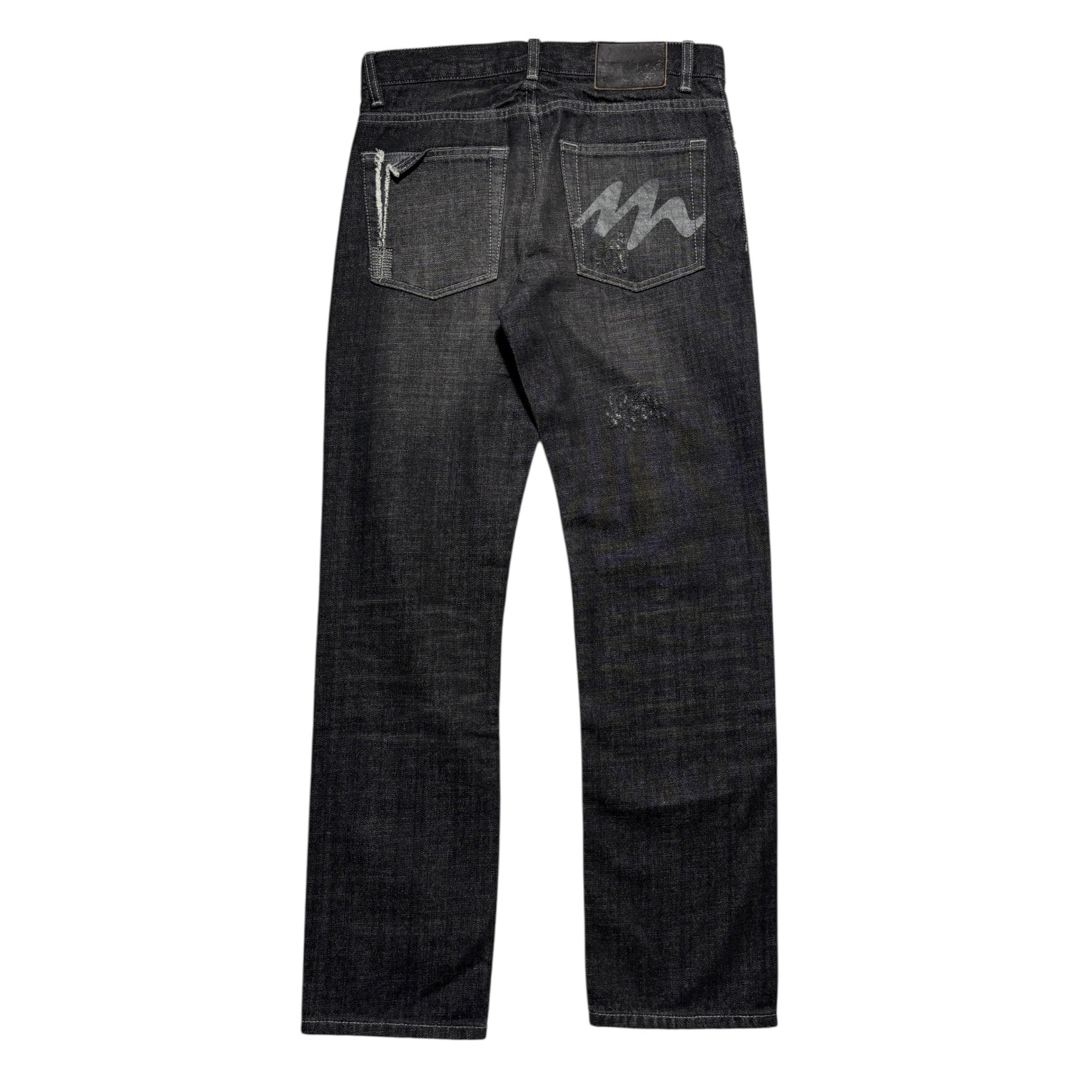 00s Montage Black denim damaged