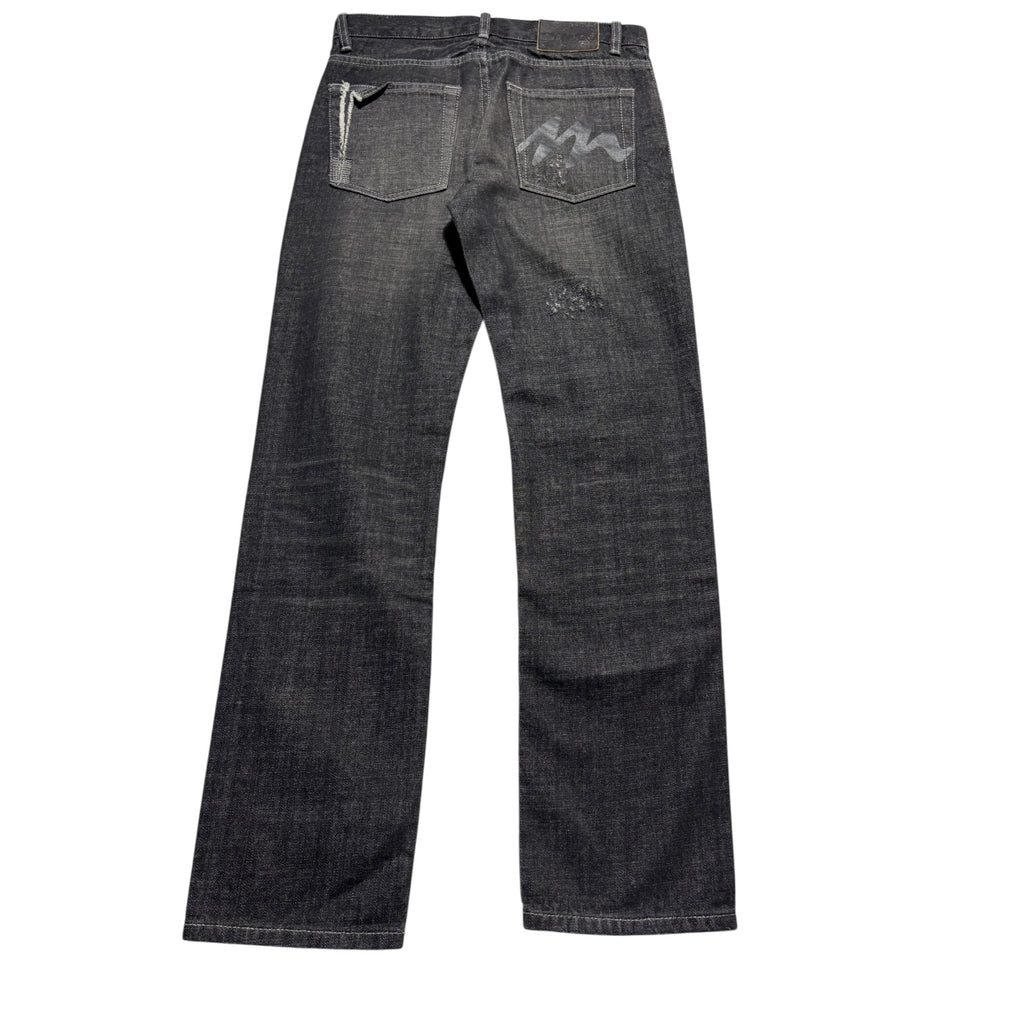 00s Montage Black denim damaged