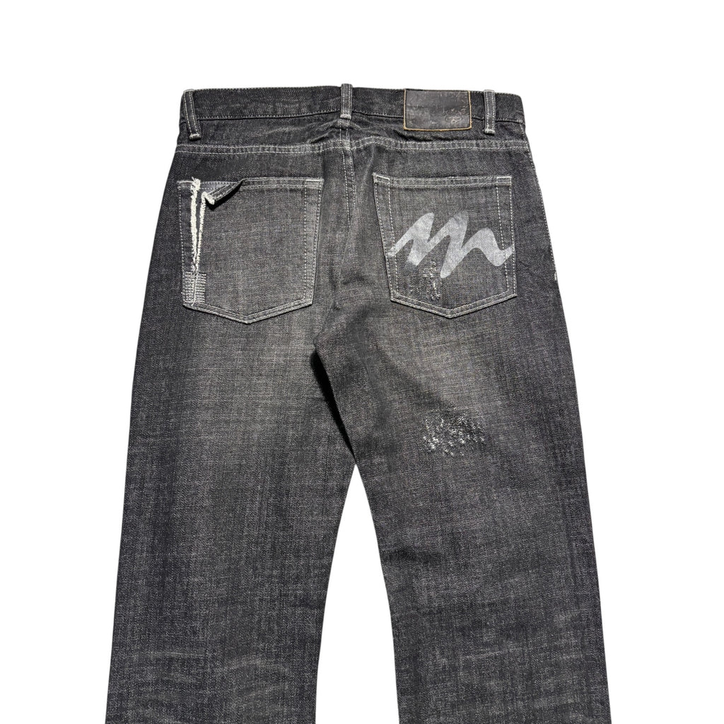 00s Montage Black denim damaged