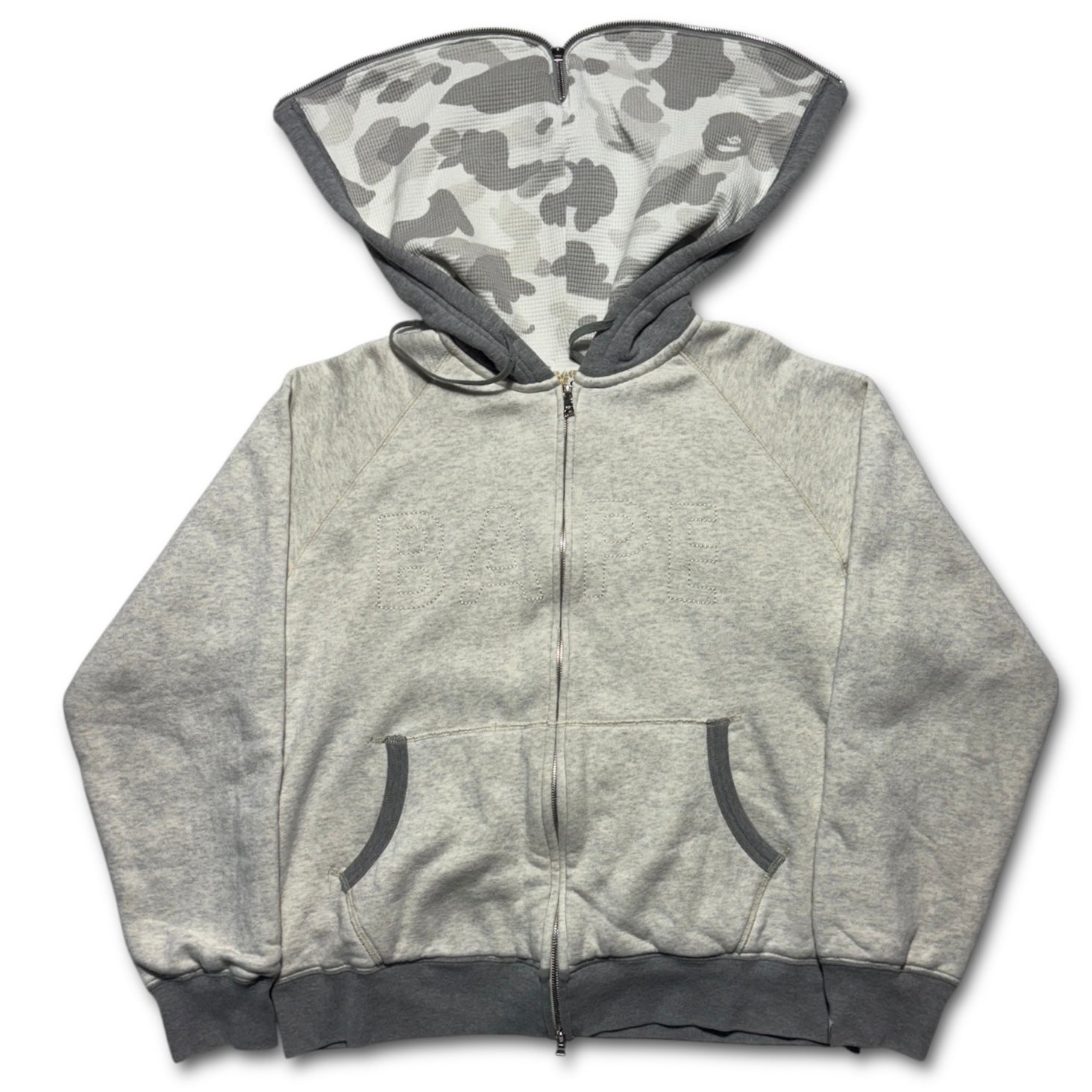 00s BAPE Camo heavy hoodie separated
