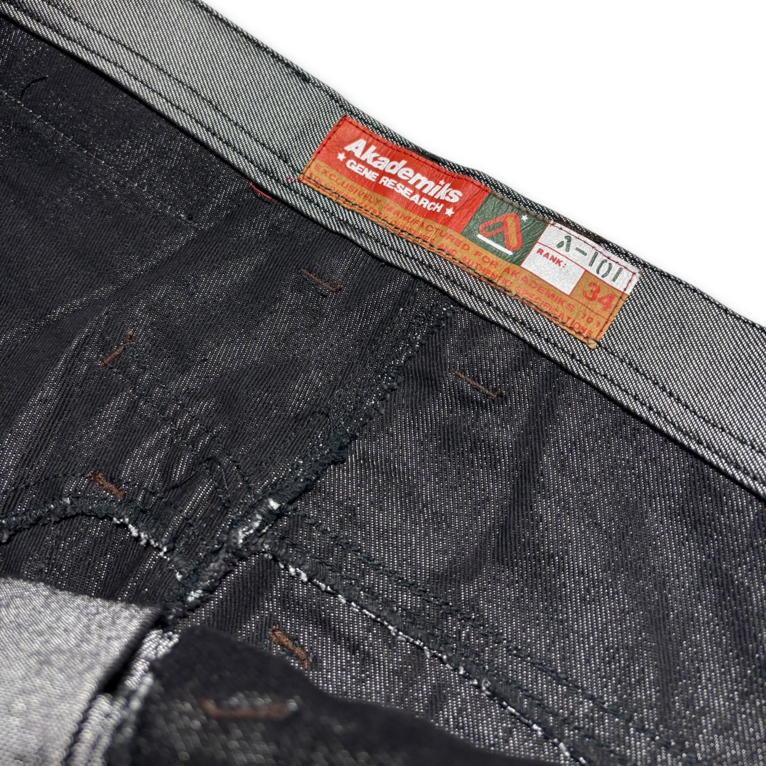 90s Akademiks silver denim 34