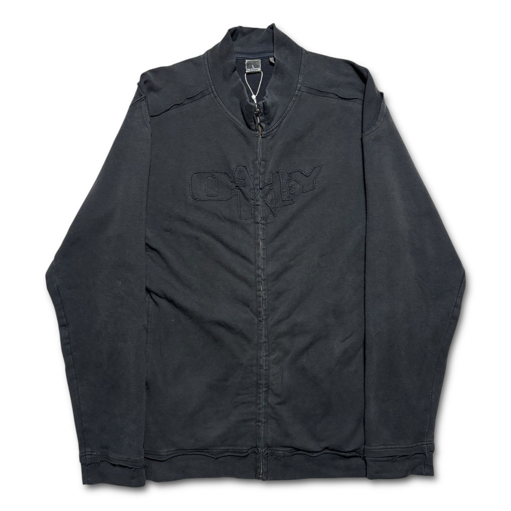 00s Oakley cutout sweat zip top black