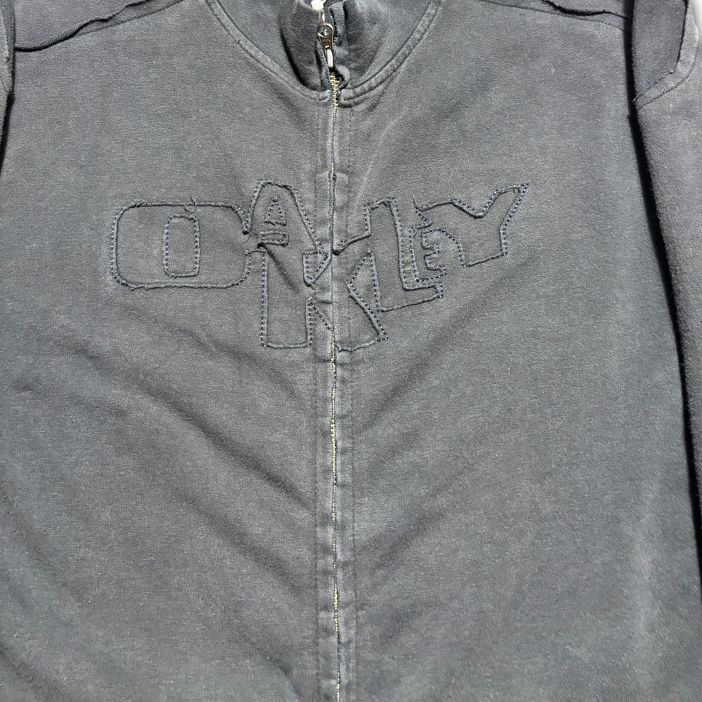 00s Oakley cutout sweat zip top black